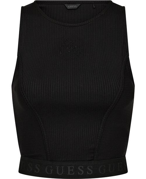 GUESS EMI Tank Logo TOP Kvinde Jet Black A996 Tanktoppe Str S - hos Magasin