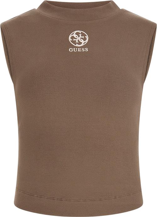 GUESS ELA Knit TOP Kvinde Equestrian Brown Tanktoppe Str XS - hos Magasin