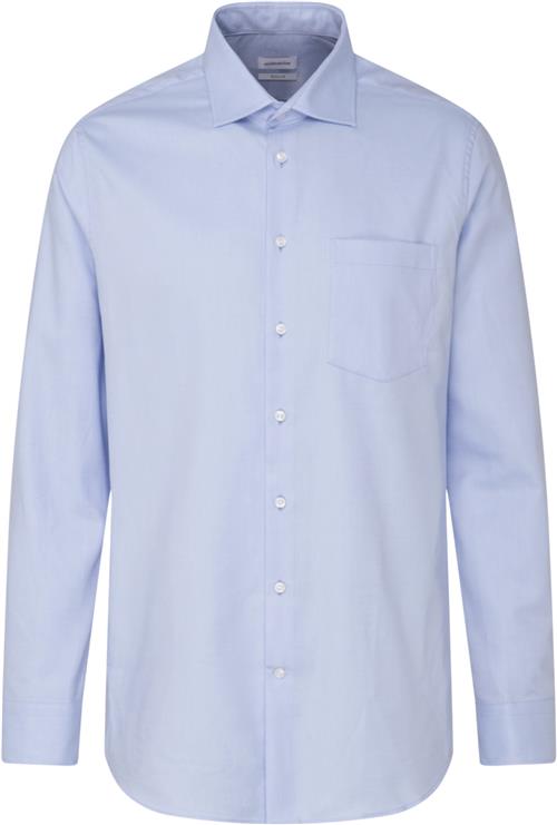 Seidensticker Business Shirt Regular Long Sleeve Kentcollar Uni Mand Blue Langærmede Skjorter Str 42 - hos Magasin