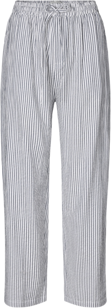 Lollys Laundry Billll Pants Kvinde Stripe Bukser Med Brede Ben Str M - Bomuld hos Magasin