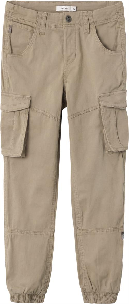 Name It Nkmryan Cargo R TWI Pant 2222ba NO Str 128 - Elephant Skin Bukser hos Magasin