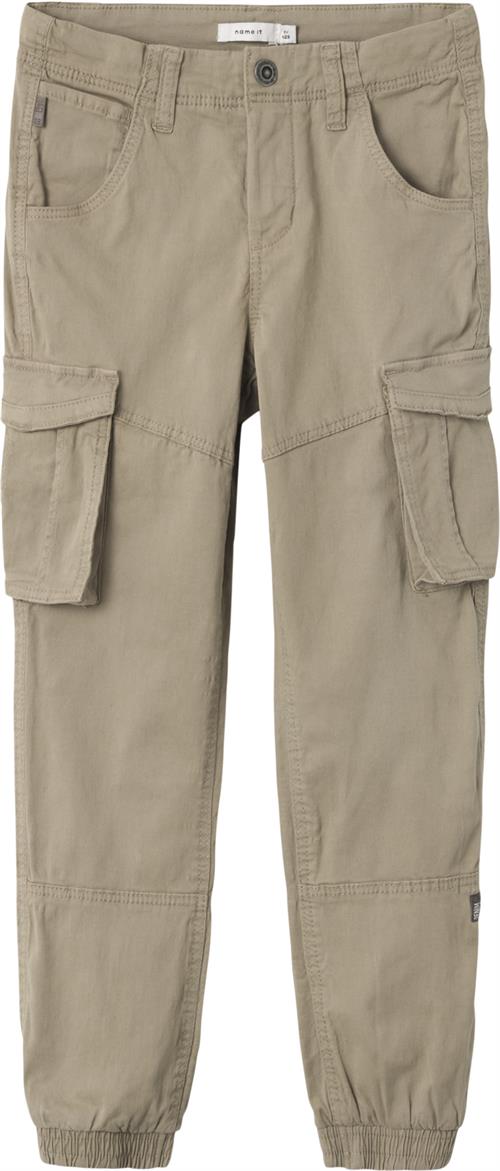 Name It Nkmryan Cargo R TWI Pant 2222ba NO Str 140 - Elephant Skin Bukser hos Magasin