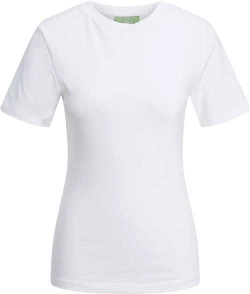 JJXX Jxbelle Tight SS TEE JRS Noos Kvinde Bright White Kortærmede T-shirts Tight Fit Str S - hos Magasin