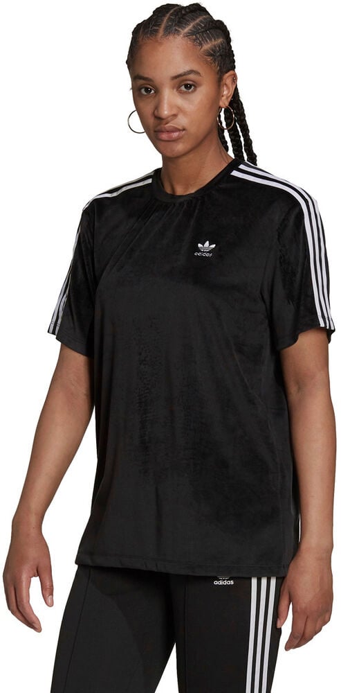 adidas Adicolor Classics Corded Velour Loose Tshirt 40 - Trænings T-shirts hos Magasin