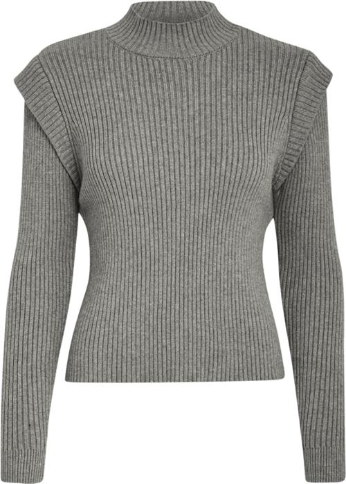 Minus Avaline Knit Pullover 2 Kvinde Gunmetal Melange Sweaters Str XL - hos Magasin