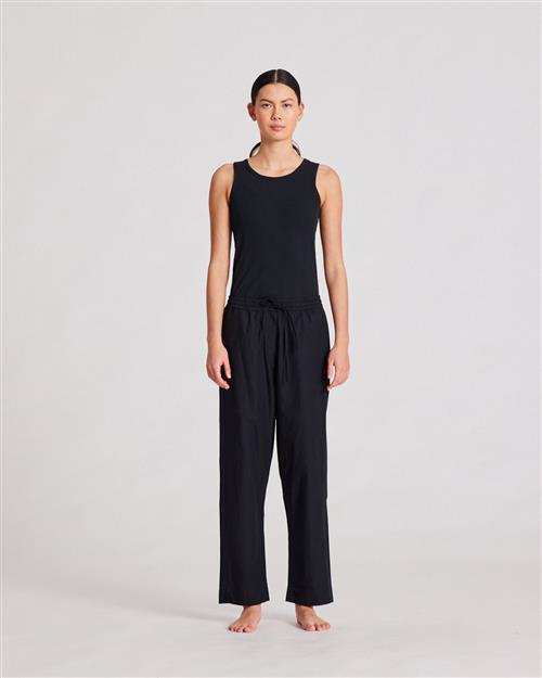 Gai&Lisva Astrid Pant Solid Poplin Gots 243975 Kvinde Black Bukser Str XS - hos Magasin