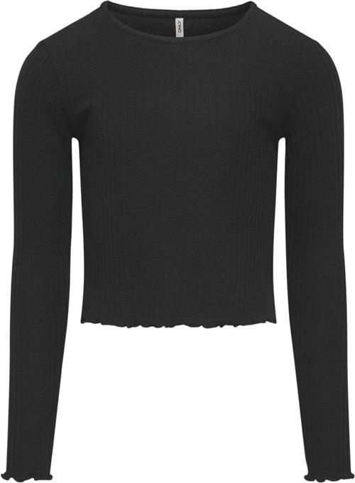 ONLY Kognella L/S Oneck TOP JRS Noos Str 146/152 - Sort Langærmede T-shirts Denim hos Magasin