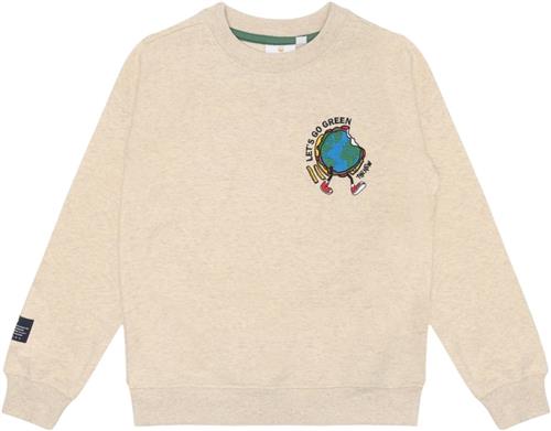 The New Tnleonel Sweatshirt Str 110-116 cm/5-6 år - Oatmeal Melange Sweatshirts Bomuld hos Magasin