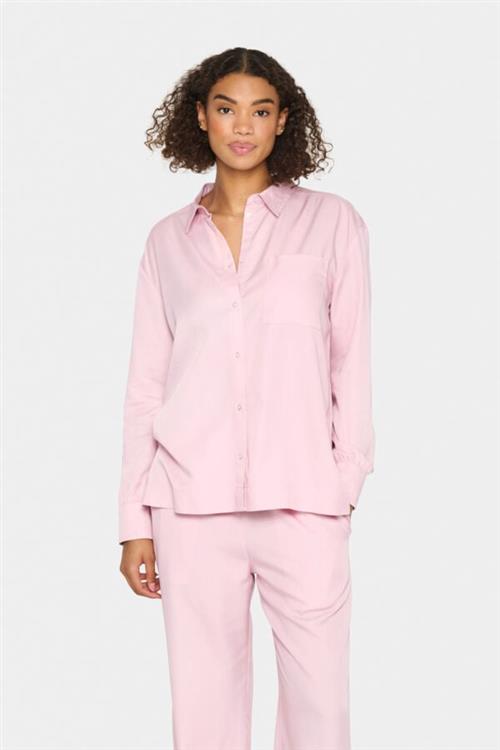 Se Saint Tropez Gabasz Shirt Kvinde Pink Nectar Skjorter Loose Fit Str XS - hos Magasin ved Magasin