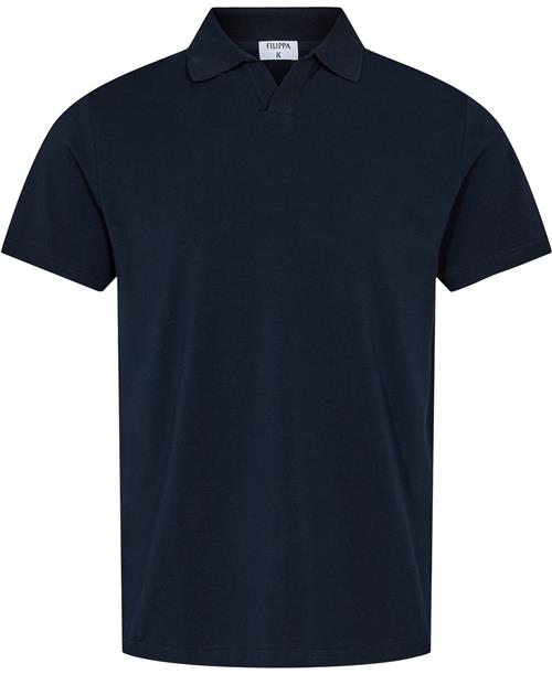 Filippa K Stretch Cotton Polo Tshirt Mand Navy Kortærmede Poloer Str L - Lycra hos Magasin