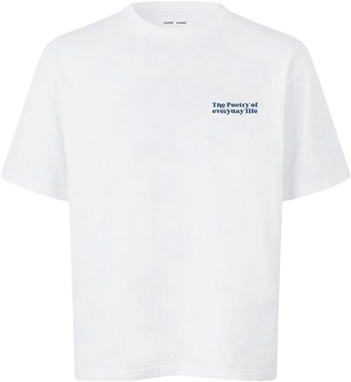 Samsøe Samsøe Sapoetry Tshirt 11725 Kvinde White Zen Toppe Str XL - Bomuld hos Magasin