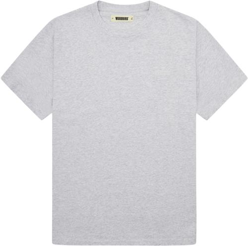 Woodbird Wbbaine Base tee Mand Snow Melange Kortærmede T-shirts Str L - Bomuld hos Magasin