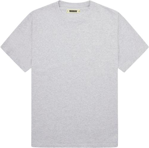 Woodbird Wbbaine Base tee Mand Snow Melange Kortærmede T-shirts Str S - Bomuld hos Magasin