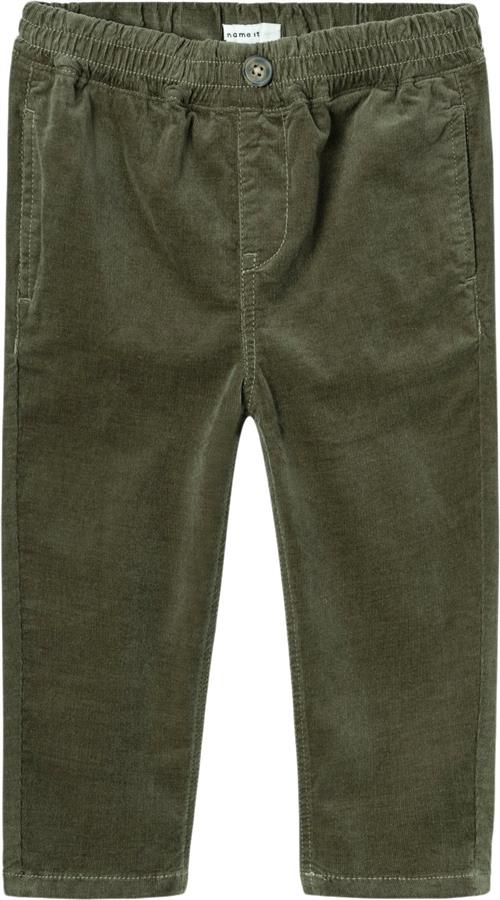 Name It Nmmben Tapered Cord Pant 4632yt N Str 98 - Tea Leaf Bukser hos Magasin