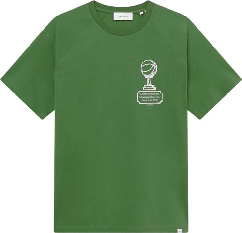 Les Deux Tournament Tshirt Mand Vintage Green/white Kortærmede T-shirts Str S - hos Magasin