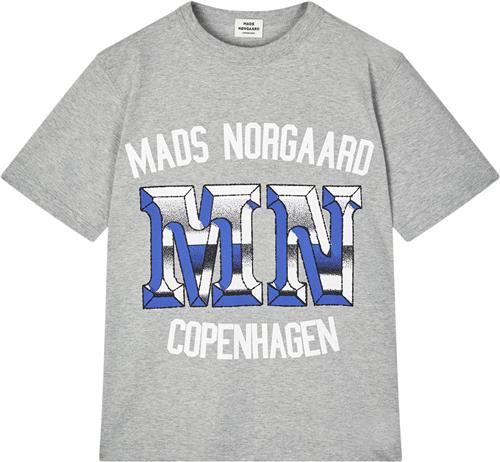 Se Mads Nørgaard - Copenhagen Printed Tee Theo Tee Str 4 år - Grå Kortærmede T-shirts hos Magasin ved Magasin