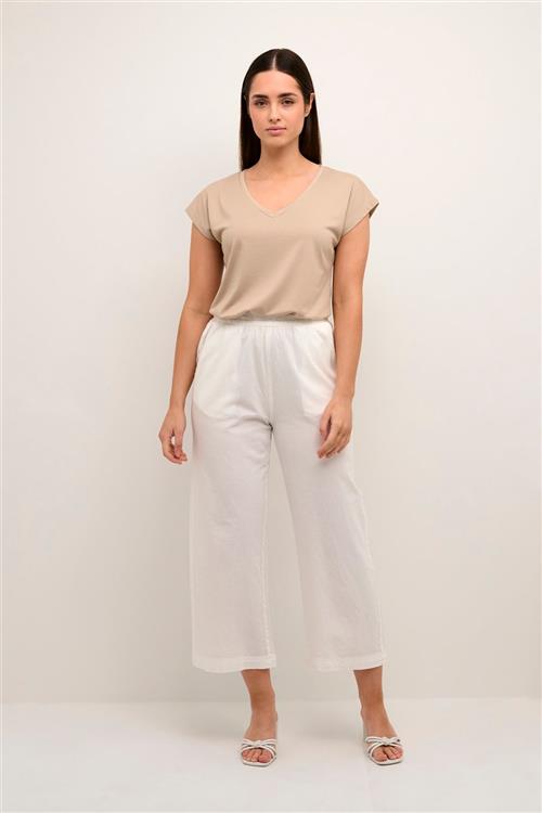 Kaffe Kanaya Culotte Pants Kvinde Chalk Bukser Med Brede Ben Str 44 - hos Magasin