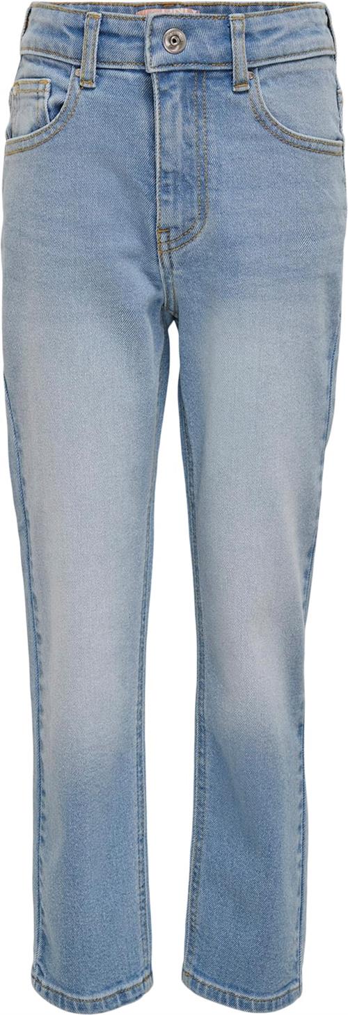 ONLY Koncalla Life MOM FIT DNM Azg482 NO Kvinde Light Blue Denim Straight Jeans Str 140 - hos Magasin