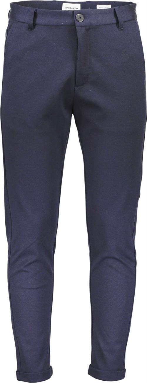 Lindbergh Cropped Bukser m. Stretch Mand Blå Chinos Str L - hos Magasin