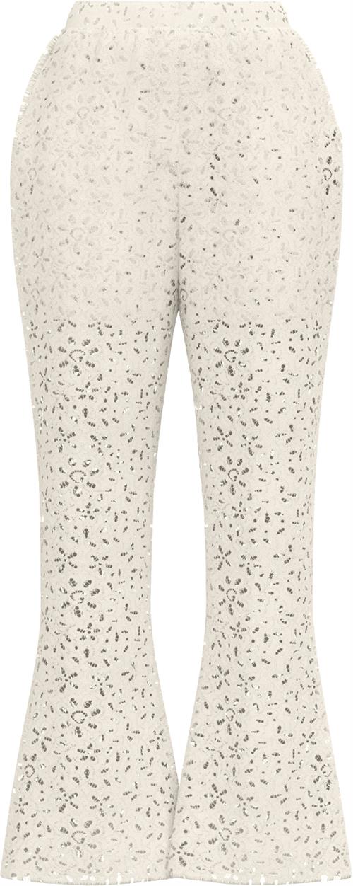 Selected Femme Slfkarola HW Flared Lace Pant B Kvinde Sandshell Flare Bukser Str 38 - hos Magasin