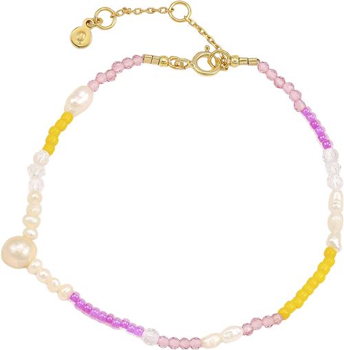 Se Hultquist Pink Rainbow Armbånd Længde: 16 cm + 3 cm flex. - Perlearmbånd hos Magasin ved Magasin