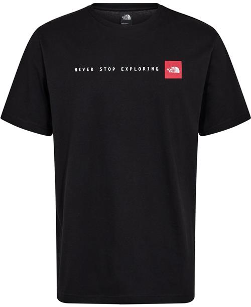 The North Face M S/S Never Stop Exploring TEE TNF Mand Sort Kortærmede T-shirts Str XXL - Bomuld hos Magasin