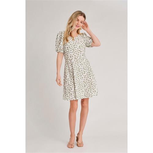 A-VIEW Gino Dress Kvinde White/green Korte Kjoler Str 38 - hos Magasin