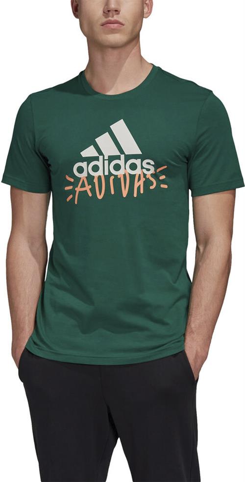 adidas Doodle Basic Badge Of Sport Tshirt L - T-shirts Bomuld hos Magasin