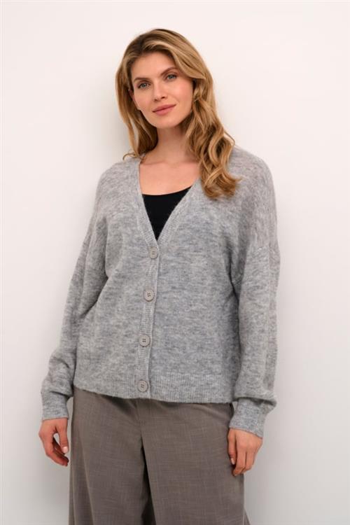 Culture Cucacheia Cardigan Kvinde Light Grey Melange Cardigans Str XS - hos Magasin