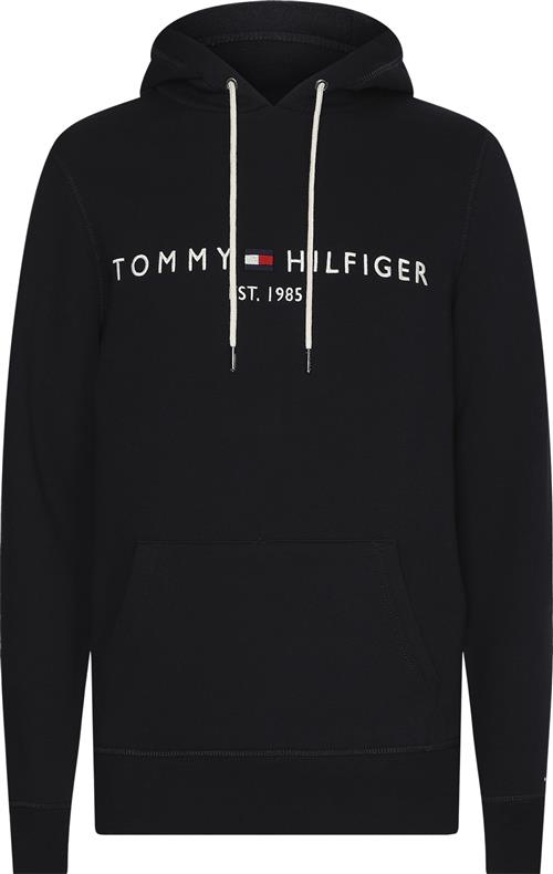 Se Tommy Hilfiger Core Tommy Logo Hoody Mand Blå Hoodies Str L - Bomuld hos Magasin ved Magasin