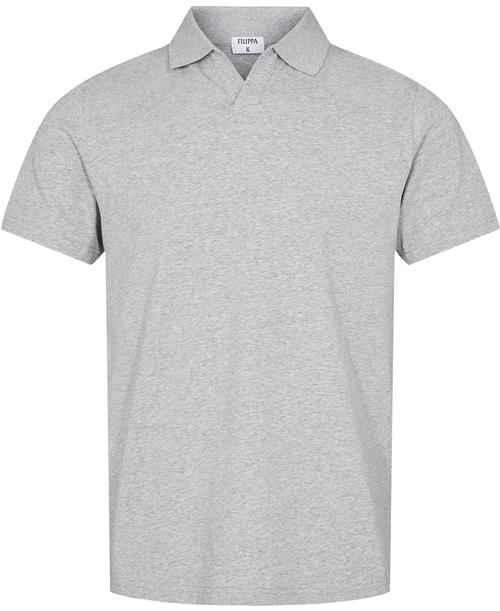 Filippa K Stretch Cotton Polo Tshirt Mand Light Grey Kortærmede Poloer Str XS - Lycra hos Magasin