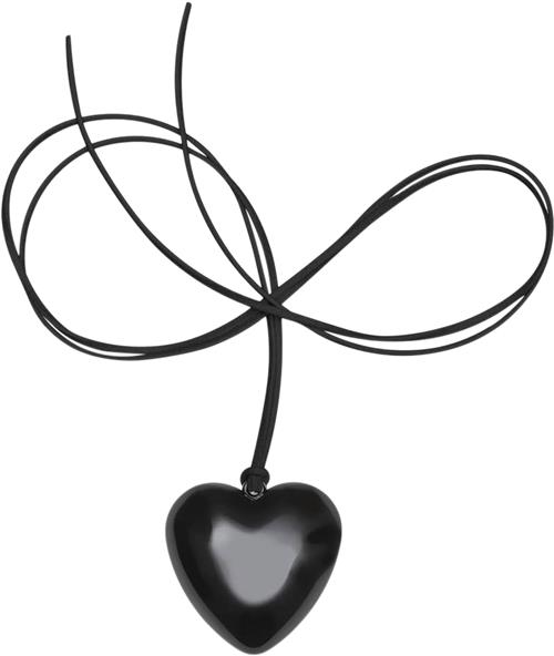 Se The Good Statement BIG Heart Necklace / Black OZ - Halskæder Med Vedhæng hos Magasin ved Magasin