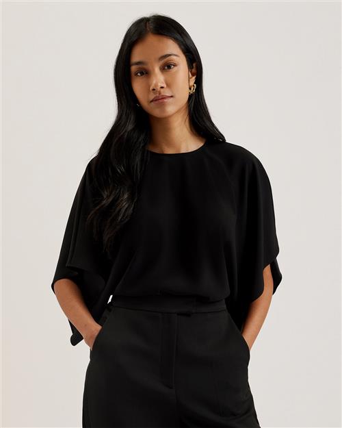 Se Ted Baker Cherika Bat Wing Sleeve Top Kvinde Black Toppe Str M /3 - hos Magasin ved Magasin