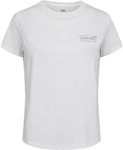 Levi's THE Perfect TEE Shimmer BW OUT Kvinde Whites Kortærmede T-shirts Str S - Bomuld hos Magasin