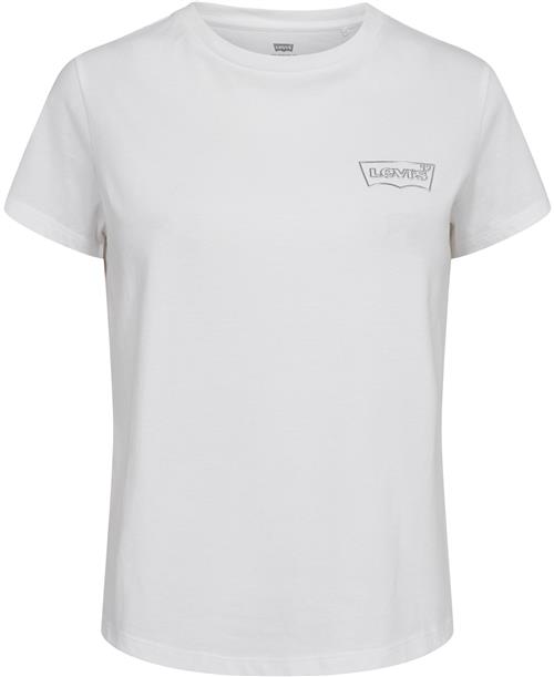 Levi's THE Perfect TEE Shimmer BW OUT Kvinde Whites Kortærmede T-shirts Str M - Bomuld hos Magasin