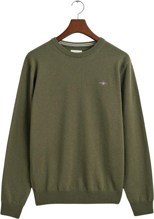 Gant Superfine Lambswool Cneck Mand Juniper Green Sweaters Str XXXL - hos Magasin