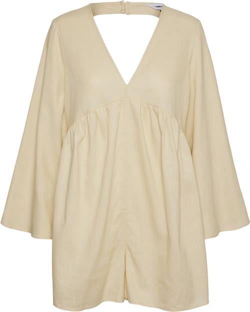 Something New Snemily LS Loose Playsuit ITY Kvinde Marzipan Langærmede Bluser Str M - hos Magasin