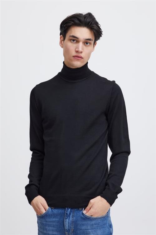 Se Casual Friday Cfkonrad Merino Roll Neck Knit Mand Black Turtlenecks Str L Merino - hos Magasin ved Magasin