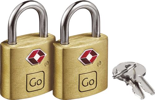 Se Go Travel TSA Brass Padlocks Twin Pack One size - Rejsetilbehør hos Magasin ved Magasin