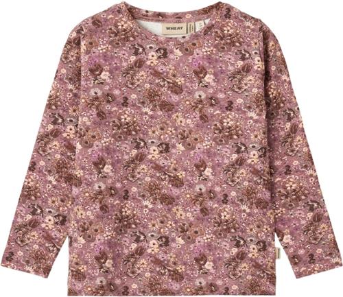 Wheat Tshirt Manna Str 110 / 5 år - Lavender Flowers Langærmede T-shirts Bomuld hos Magasin