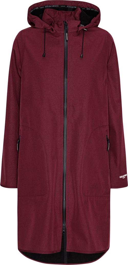 ILSE JACOBSEN Rain128 Kvinde Maroon Banner Regnjakker Str 46 - Polyester hos Magasin