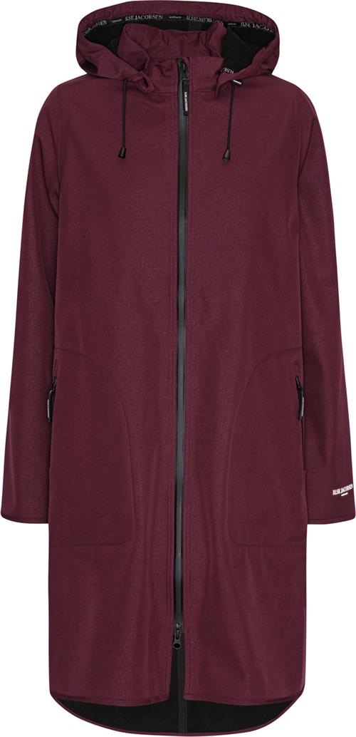 ILSE JACOBSEN Rain128 Kvinde Maroon Banner Regnjakker Str 38 - Polyester hos Magasin