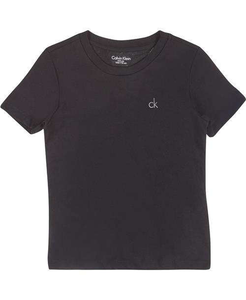 Calvin Klein Tshirt 2-pak Str 8-10 år - Sort Kortærmede T-shirts hos Magasin