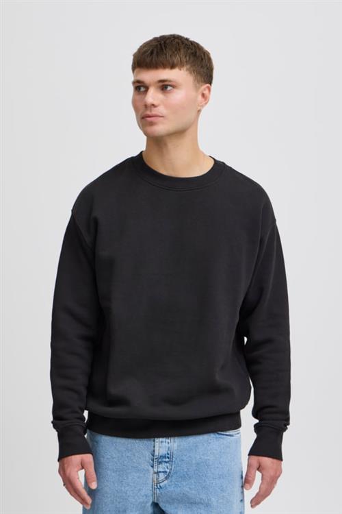 Se !Solid Sdlenz Crew SW Sweatshirt21104222 Mand True Black Sweatshirts Regular Fit Str XL - hos Magasin ved Magasin