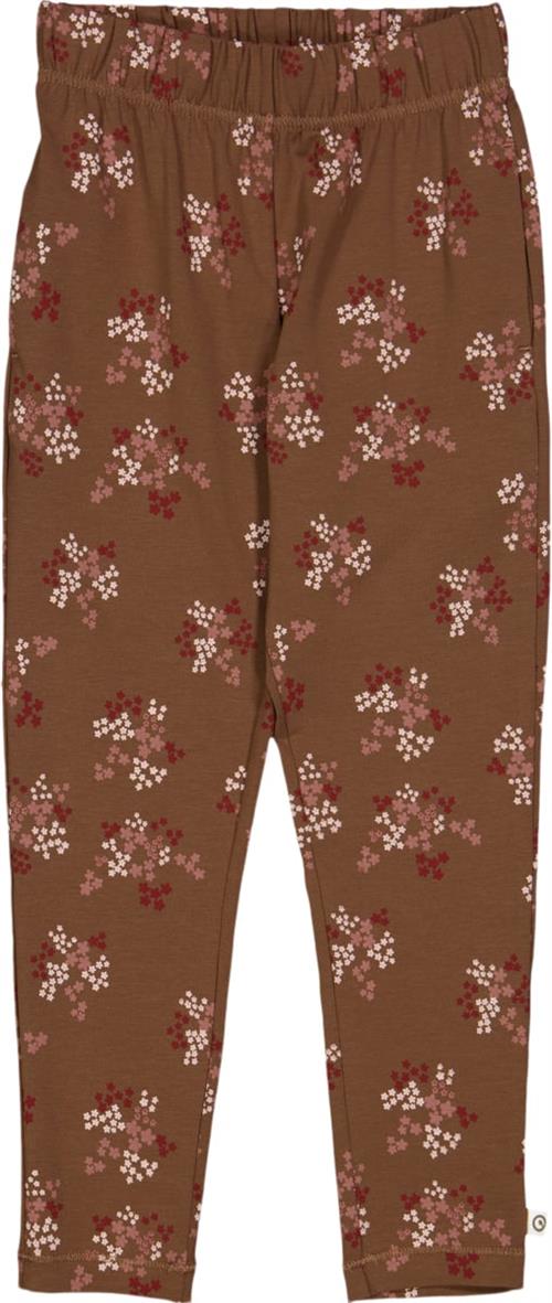 Müsli by Green Cotton Flora Pants Str 122 - Bark/ Cabernet/ Nightingale Bukser Bomuld hos Magasin