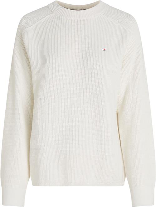 Se Tommy Hilfiger CO Cardi Stitch CNK LS SWT Kvinde Ivory Petal Sweatshirts Str XL - hos Magasin ved Magasin