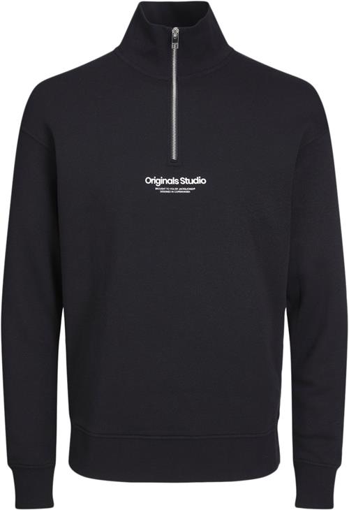 Se Jack & Jones Jorvesterbro Sweat Quarter ZIP Noos Str 152 - Black/loose Sweatshirts hos Magasin ved Magasin