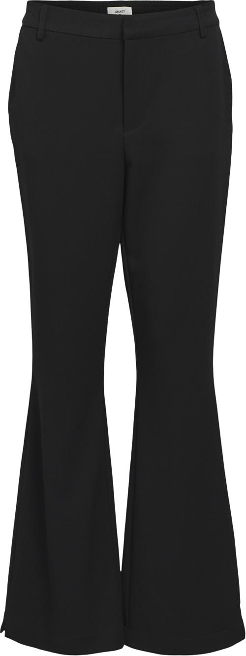 Object Objlisa MW Flared Pants Noos Kvinde Black Flare Bukser Str 36 - hos Magasin