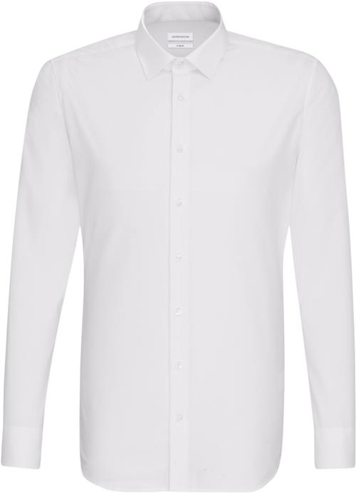 Seidensticker Business Shirt Xslim Long Sleeve Kent-collar Uni Mand White Langærmede Skjorter Str 43 - hos Magasin