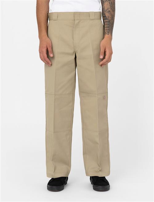 Se Dickies Double Knee REC Khaki Mand Khaki Casual Bukser Str W30 L32 - hos Magasin ved Magasin